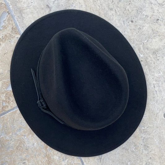 Iconic Banjo - Black 100% Australian Wool Fedora Style Hat