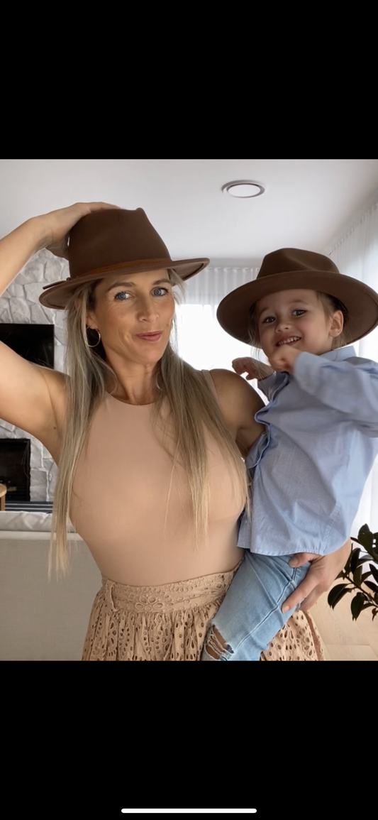 Kids Iconic Banjo Fedora Xsmall 53-54cms with velcro adjuster.